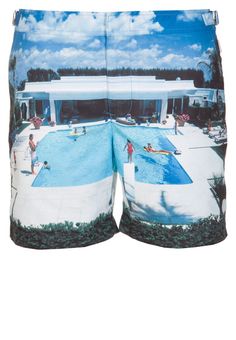 Palm Trees in Moonlight Mens Swim Trunks Quick Dry Holiday Mesh Lining Beach Board Shorts with Drawstring