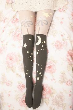 Over Knee High Socks,Polka Dots in Different Sizes Galaxy Inspired Design Cosmic Universe Celestial,60CM