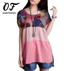 MAKIYO femmes shirt tops blouse Chemisier en coton paillettes