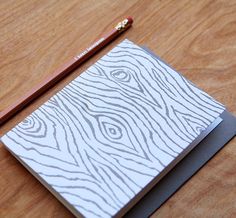 Faux Bois , set of 6 letterpress cards
