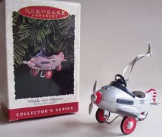 RARE 1996 NEW HALLMARK MURRAY AIRPLANE #3 KIDDIE CAR CLASSICS CHRISTMAS ORNAMENT