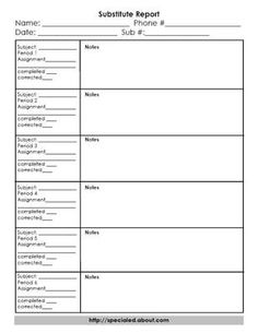 free substitute teacher forms printables teaching life pinterest substitute free substitute teacher forms printables teaching life pinterest substitute
