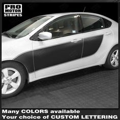 Dodge Dart 2013-2018 Side Accent Triple Stripes Decals Choose Color