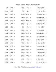 best grade math images math classroom primary school free math worksheet adding integers range to c denise ing grade math