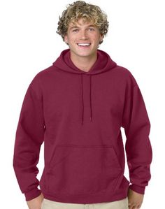 Hanes Mens EcoSmart Hooded Sweatshirt Small 1 Light Blue 1 Maroon