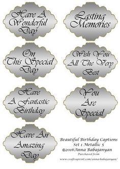 Birthday//Mothers Day//Thank You Topper 3 by Anna Babajanyan