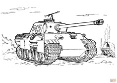 Freemilitary Printable Coloring Pages Military Page Panther Tank Coloring Page From Tanks Category Select 27252 Printable Crafts Of Cartoons