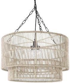 Seafarer Nautical Beach Style Wrapped Rope 8 Light Chandelier Seafarer Nautical Beach Style Wrapped Rope 8 Light Chandelier