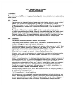 free downloadable catering contracts forms catering agreement