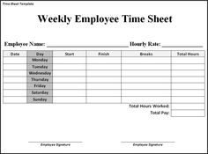 timesheet examples free
