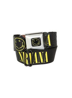 Nirvana Smiley Face Officially Licensed Seatbelt Belt