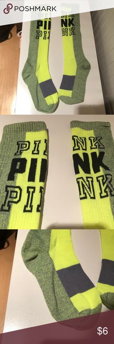Ladies Womens Girls Neon Bright Heart Pattern Knee Socks Long Bright Colours