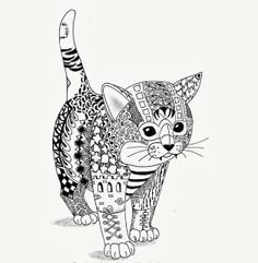 Efie Goes Zentangle Kitten Van Ben Kwok Efie Goes Zentangle Kitten Van Ben Kwok