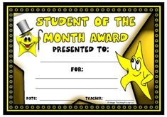 star student award printable