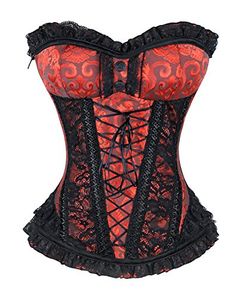 Halloween Women/'s Strapless Overbust Bustier Corset Party Costume Fancy Dress UK