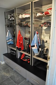 sports enthusiast with an awesome home gym these stadium lockers