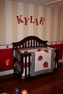 173 Best Ladybug Nursery Images On Pinterest In 2018 Ladybug Nursery Bright Green Stripes On Top With Pink Bottom Roomladybug Nurserybaby