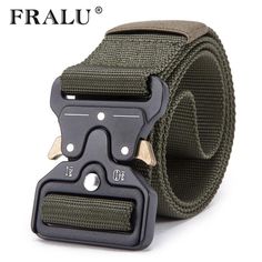 Men Outdoor Hiking Sport Waistband Army Tactical Military Trouser Buckle Belt AL