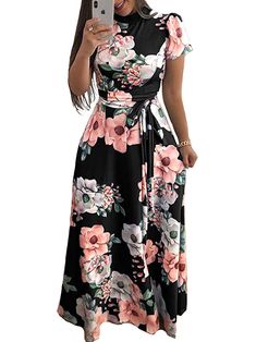 Nikuya Women Floral Bohemian Chiffon Beach Long Oversized Kimono