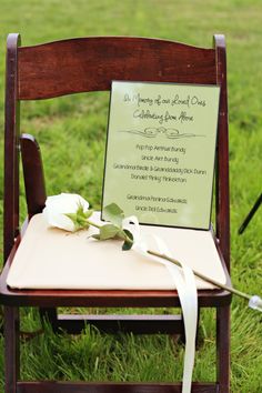 Check Out This Awesome Rustic Yet Modern Chicago Wedding In Memory Of Chair At The Ceremony