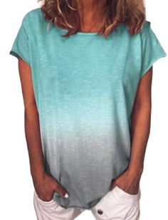 Joe Wenko Womens Half Sleeve Plus Size Backless Contrast Color V Neck Cold Shoulder Top Blouse T-Shirts