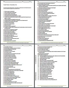Pinterest image about Printable Citizenship Test known as Pinterest