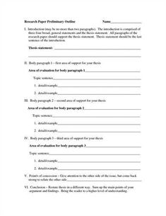 high school research paper format