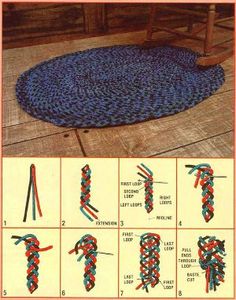 How To Make A No Sew Round Braided Rug With T Shirts Forest Design No Sew Interwoven Braided Rug For Those Who Like Homemade Rugs But Sewing The Braids Together Diy Home Crafts