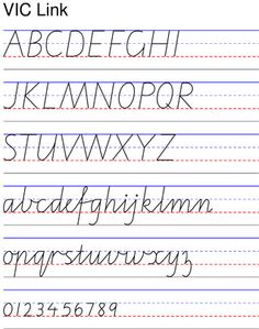 penmanship sheets