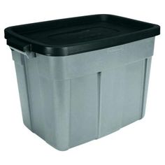 18 Gal 6 ct Rubbermaid RoughNeck Tote STORAGE BOX CONTAINER Blue