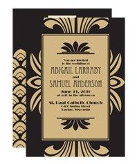 26 Best Invitaions Images On Pinterest 1920s Wedding Invitations This Two Sided Art Deco Invitation In Gold And Black Will Transport Your Guests To The Roaring Invitations By David S Bridal Style Zelda