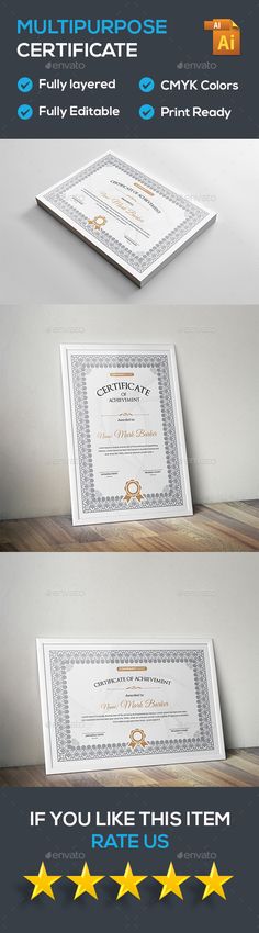 Multipurpose Certificate Template V1 Certificate templates, Ai - certificate template software Multipurpose Certificate Template V1 Certificate templates, Ai - certificate template software