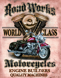 Harley motorbike Biker retro garage Tin Sign Music /& Motorcycles Metal Plaque