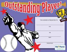 sports certificates for kids