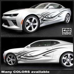 Chevrolet Camaro 2010-2015 Tribal Flame Side Stripes Decals Choose Color