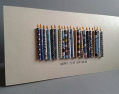 large happy 50th birthday candle card can be personalised with a