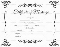 marriage certificate template 22 editable for word pdf format