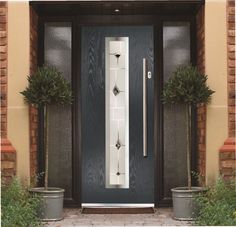 Hormann TPS 700 steel front door with long bar handle and chrome ... Hormann TPS 700 steel front door with long bar handle and chrome ...