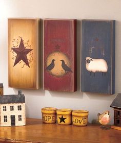 Primitive Wall Decor a home is built with love country folk primitive art plaque sign Primitive Wall Decor a home is built with love country folk primitive art plaque sign