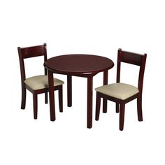 Lipper Round Table with Shelf & 2 Chairs - Pecan - Lipper ... Lipper Round Table with Shelf & 2 Chairs - Pecan - Lipper ...