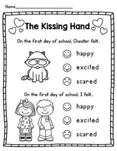 kissing hand activities free chester the raccoon coloring page