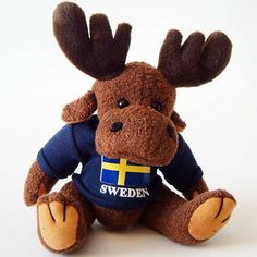 Stuffed Toy Nord Souvenir Child/'s Toy Norway Moose Plush Animal Nord Vintage Souvenir Stuffed Moose from Norway Souvenir