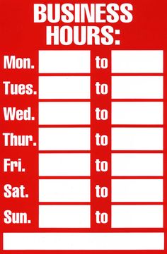 list your store or office hours with this printable holiday hours sign template