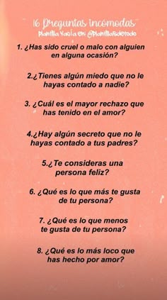 16 preguntas incómodas 1 😮 Facial Tips, Gero, Interesting Questions, Funny Games, Family Time, Writing Tips