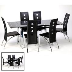 The 45 Best Extendable Dining Tables Images On Pinterest In 2018 Sarah Gl Extendable Dining Table In Black With Chrome Legs