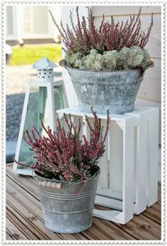 Syksyn sisustusta pihalla *♡* Container Gardening, Inredning, Dekoration, Tuin, Handmade Home, Garten, Garten Ideen, Gard, Wooden