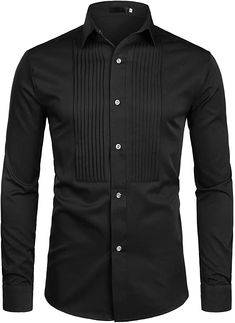 ZEROYAA Mens Slim Fit Long Sleeve Tuxedo Dress Shirts/Prom Performing Shirts ZEROYAA Mens Slim Fit Long Sleeve Tuxedo Dress Shirts/Prom Performing Shirts