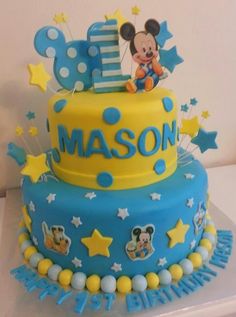 47 Best Boys 1st Birthday Cake Images Mickey Cakes Baby Mickey