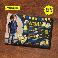 create own minion birthday invitations modern templates rhett s