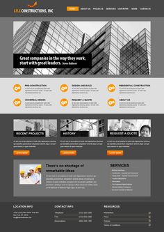 construction websites industrial websites business website design construction website